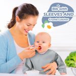 4 Pack Long Sleeve Baby Bibs Waterproof Long Sleeved Bib Baby Eating Smock Bib Feeding Baby Bib with Sleeves Baby Shirt Bib with Food Catcher Soft Art Smock Bibs for Babies Toddlers 6-36 Months - Image 7